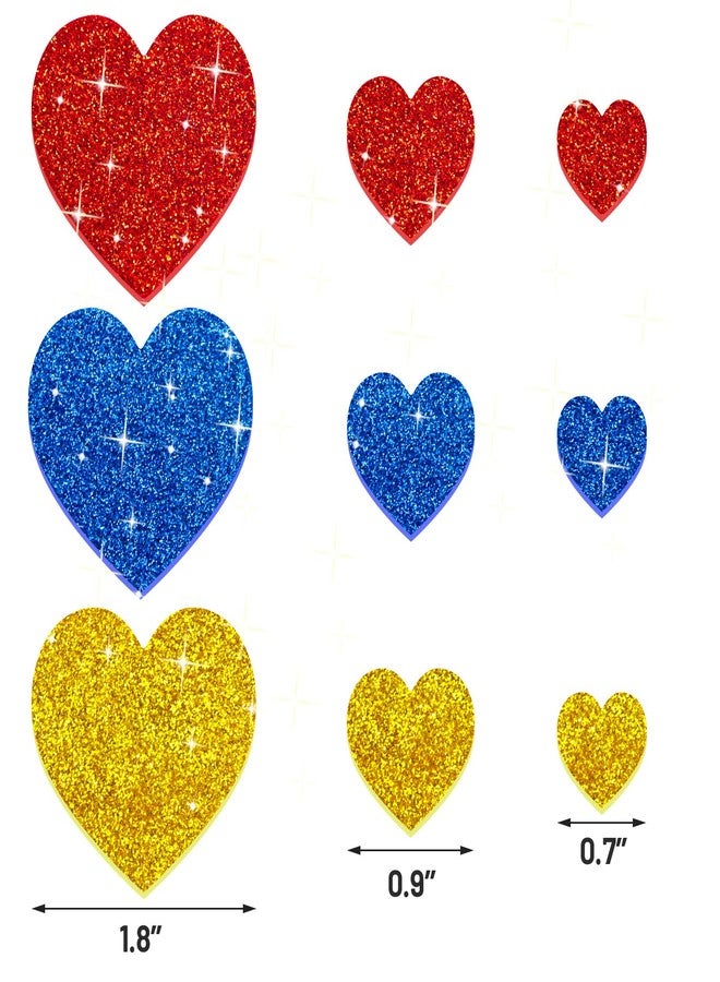 WorldBazaar 600PCS Valentine's Day Foam Heart Stickers Assorted Colors Self-Adhesive Heart Shaped Craft Stickers Valentine Stickers for Crafts Scrapbook Wedding DIY Card Making - Image 2